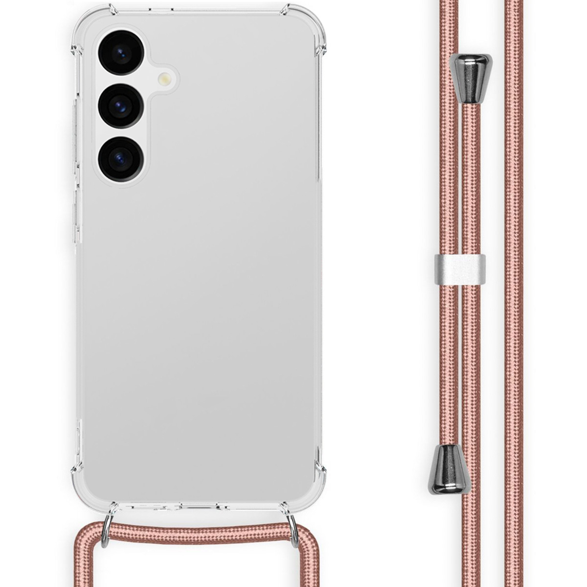 imoshion Transparentes Backcover mit Band für das Samsung Galaxy S24 Plus - Rosé gold