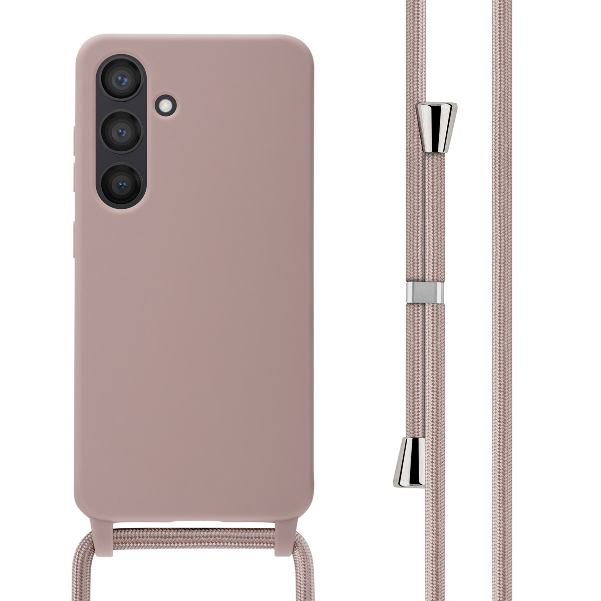 imoshion SilikonHülle mit Band für das Samsung Galaxy S24 - Sand Pink