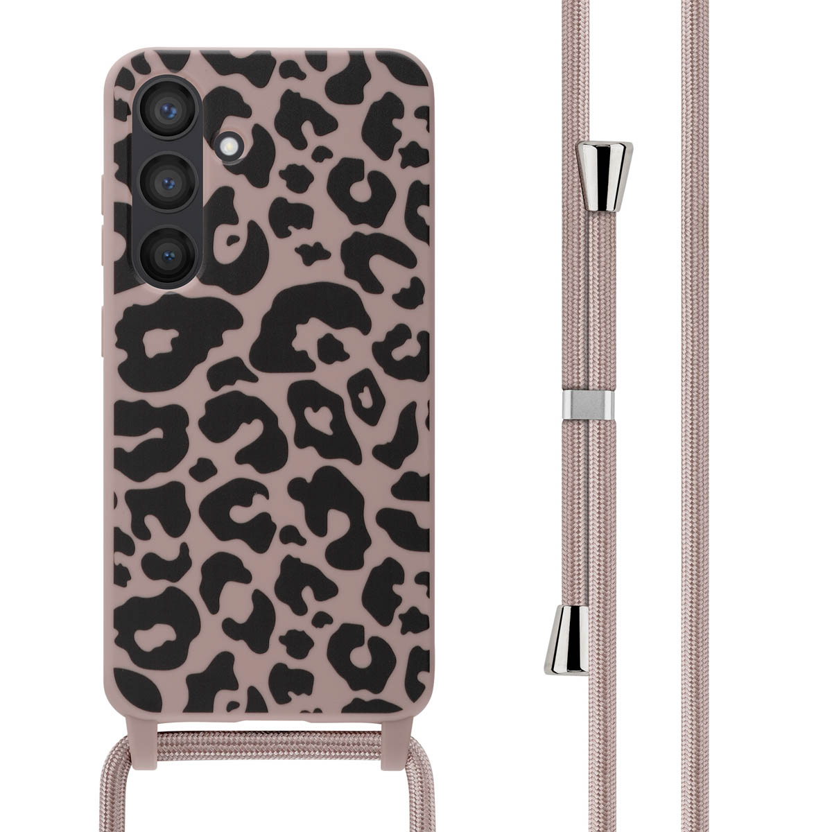 imoshion SilikonHülle design mit Band für das Samsung Galaxy S24 - Animal Pink