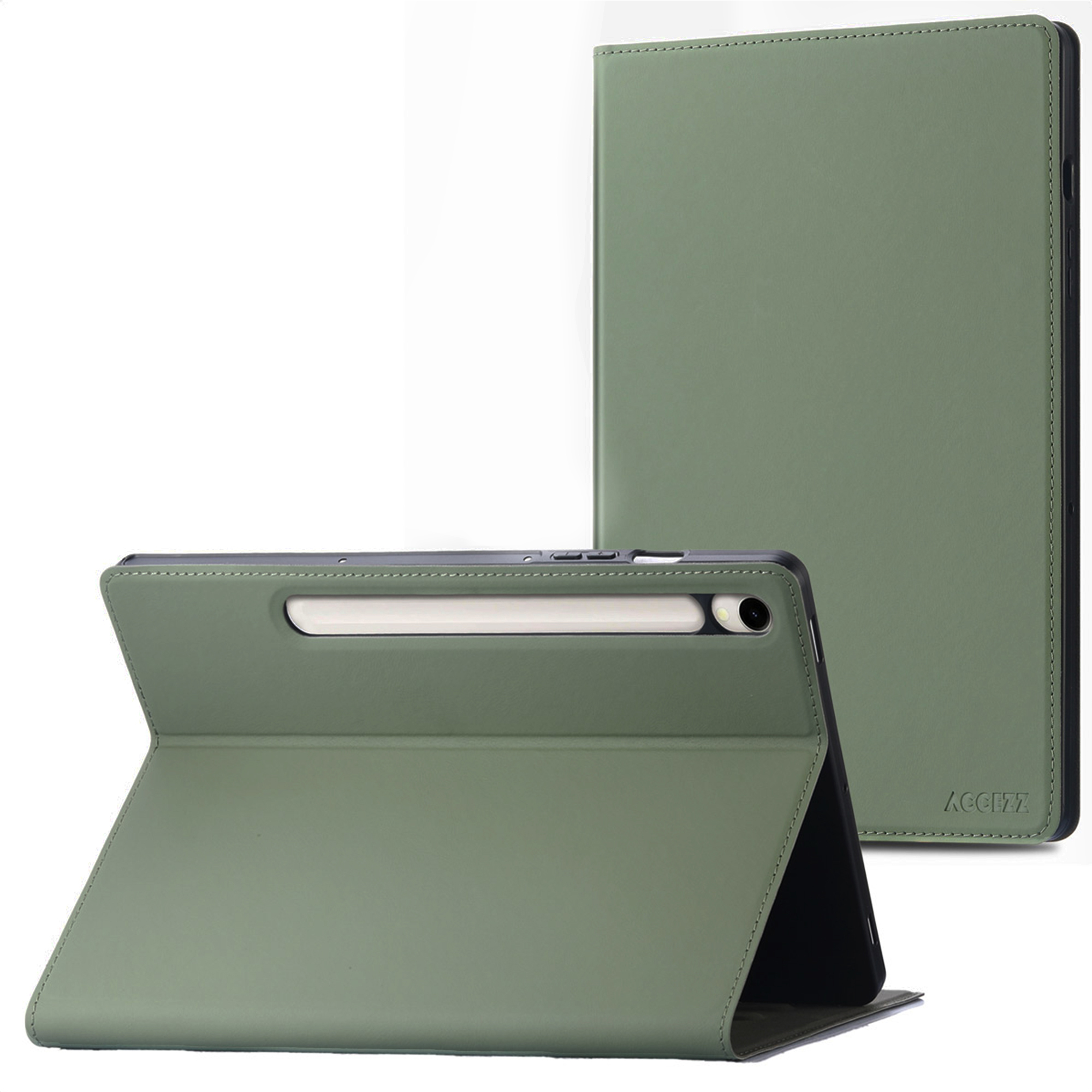 Accezz Classic Klapphülle für das Samsung Galaxy Tab S10 Ultra / Tab S9 Ultra - Grün