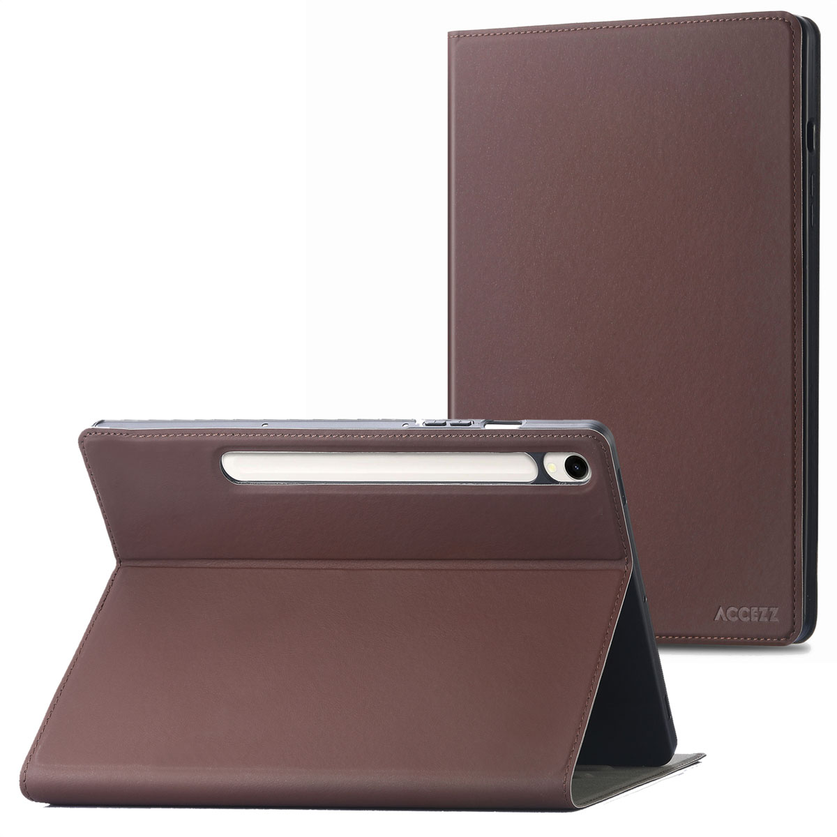 Accezz Classic Klapphülle für das Samsung Galaxy Tab S9 11.0 Zoll / S10 Lite / S10 FE / S9 FE 10.9 Zoll - Braun