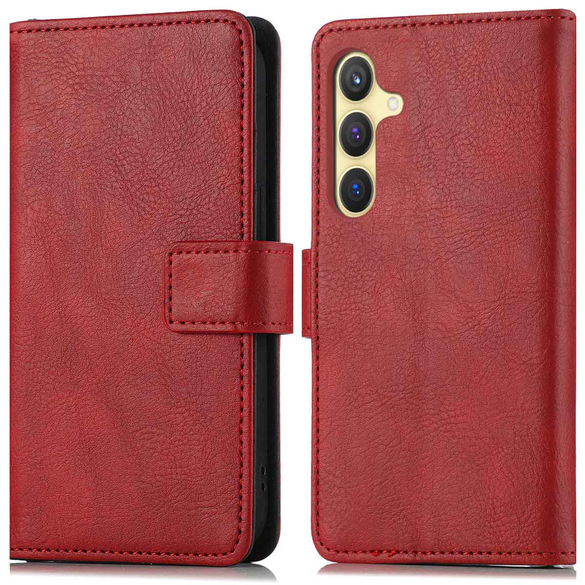 imoshion Luxuriöse Klapphülle für das Samsung Galaxy S25 / S24 - Rot