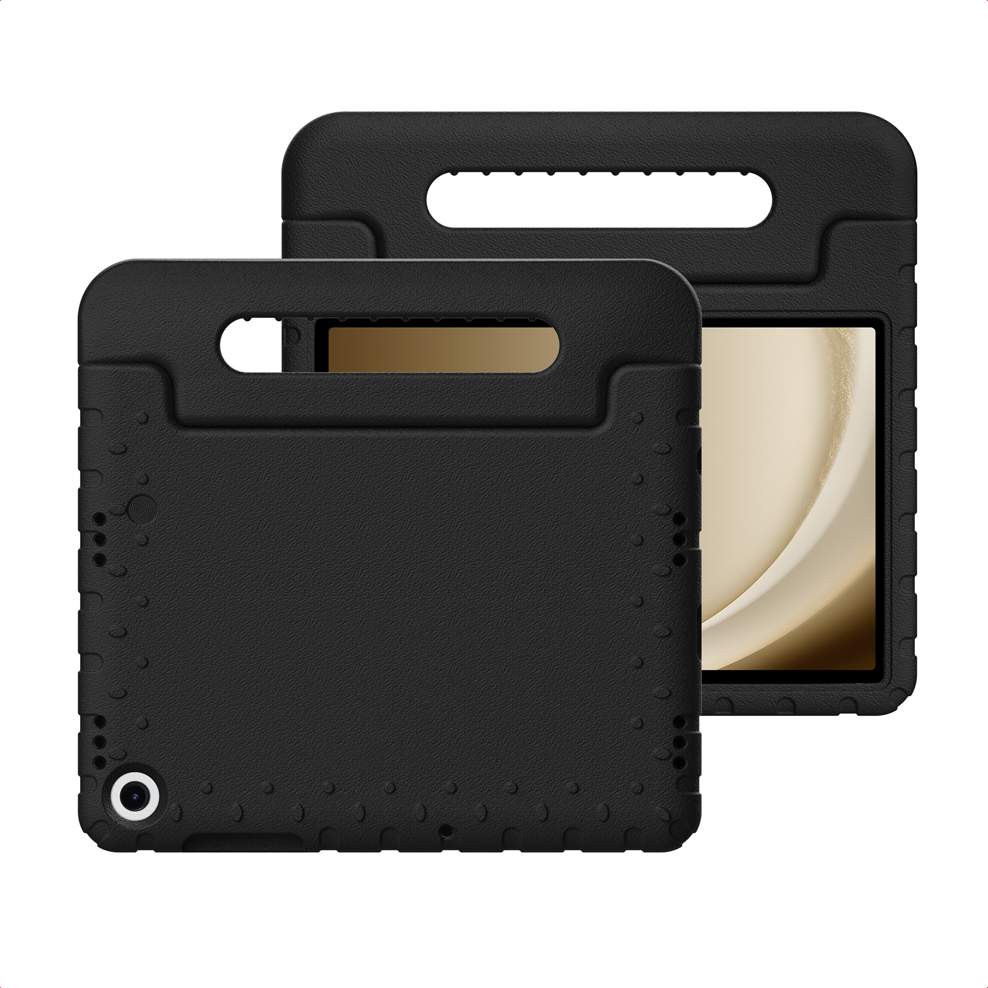 imoshion Schutzhülle mit Handgriff kindersicher für das Samsung Galaxy Tab A11 Plus / A9 Plus - Schwarz