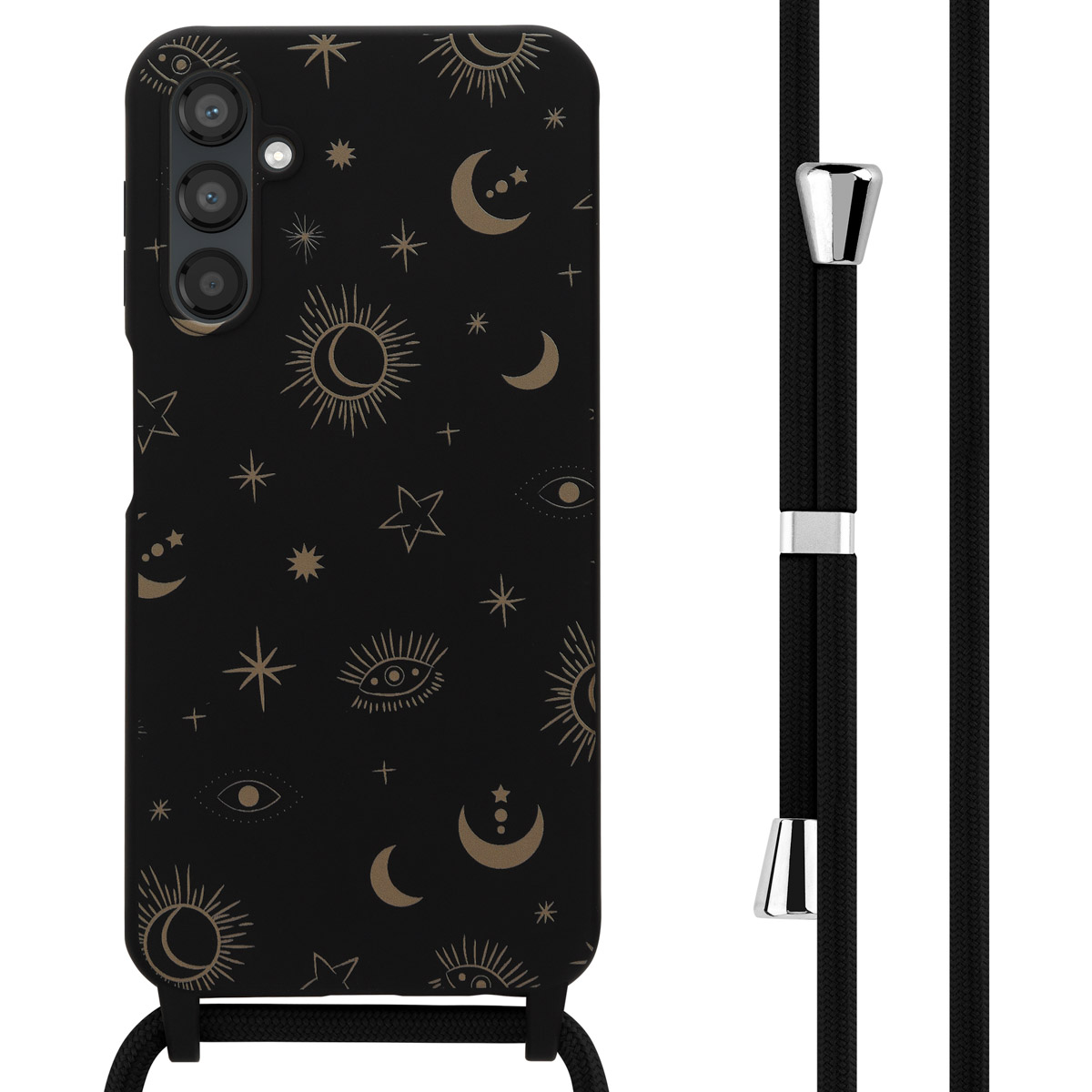 imoshion SilikonHülle design mit Band für das Samsung Galaxy A25 (5G) - Sky Black