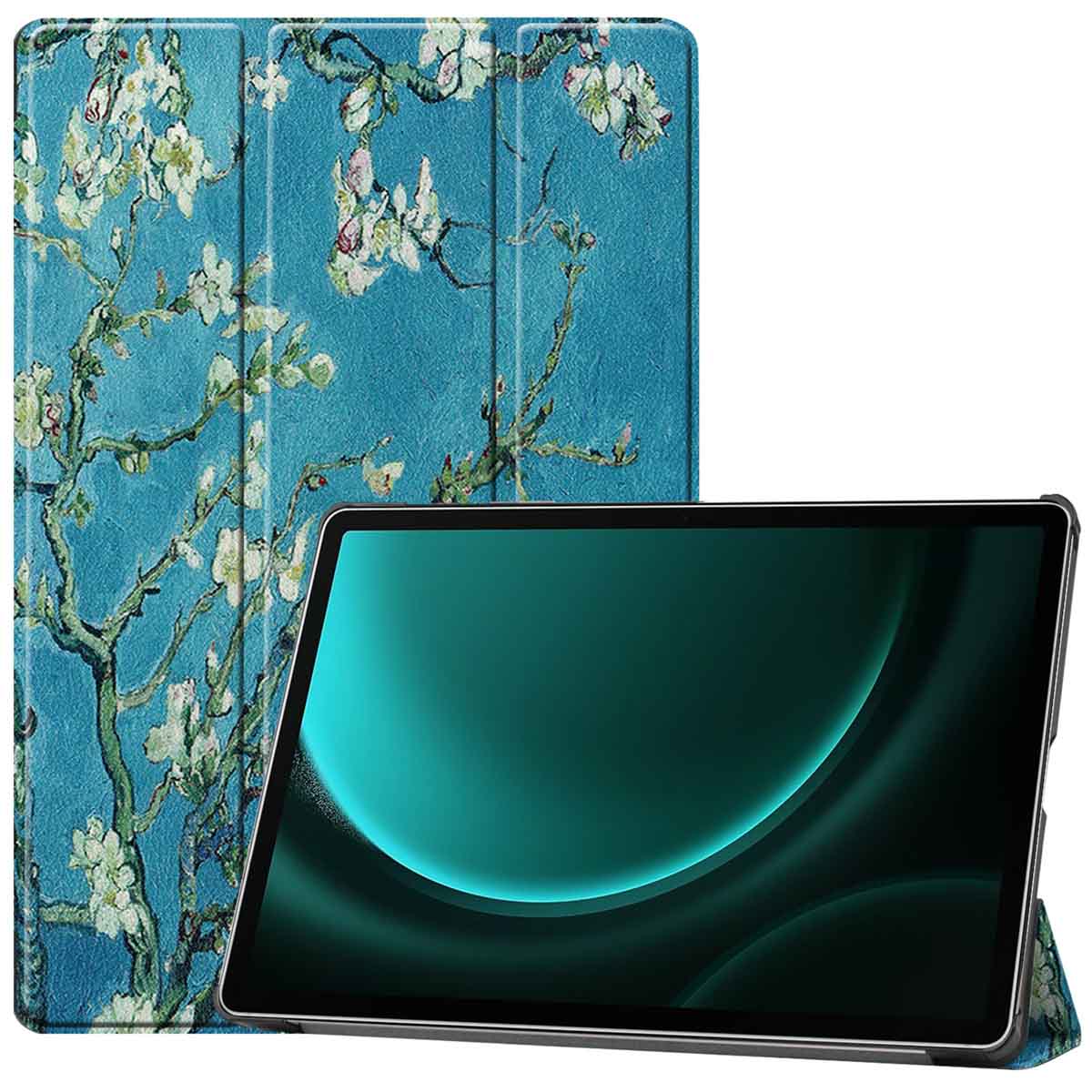 imoshion Design Trifold Klaphülle für das Samsung Galaxy Tab S10 Plus / Tab S9 FE Plus / Tab S9 Plus - Green Plant