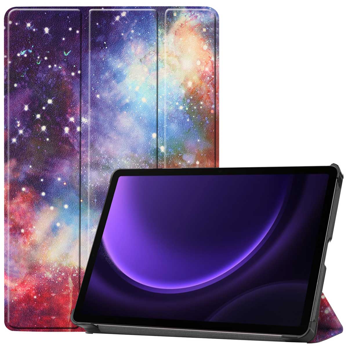 imoshion Design Trifold Klaphülle für das Samsung Galaxy Tab S9 11.0 Zoll / S10 Lite / S10 FE / S9 FE 10.9 Zoll - Space