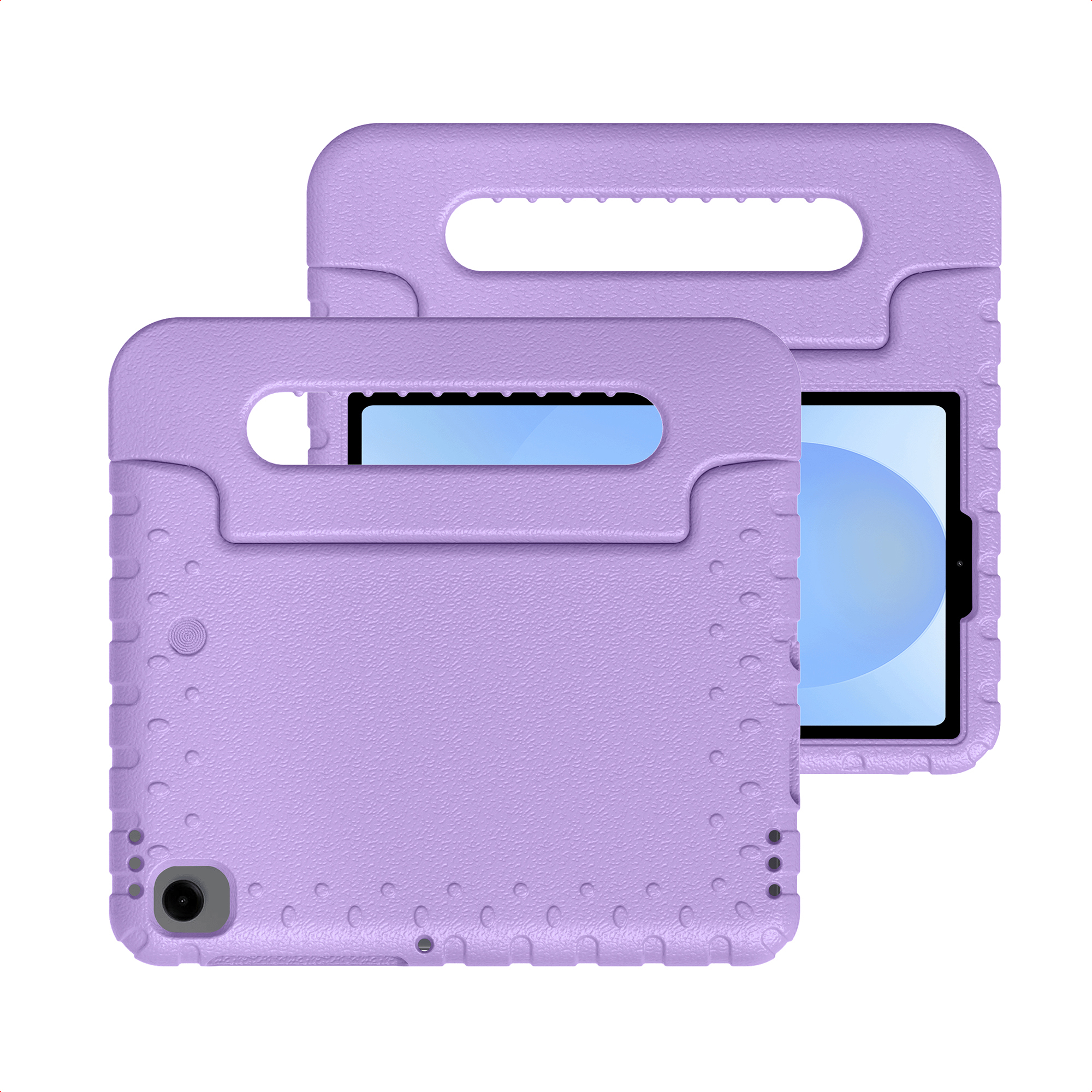 imoshion Schutzhülle mit Handgriff kindersicher für das Samsung Galaxy Tab A11 / A9 8.7 Zoll - Lila