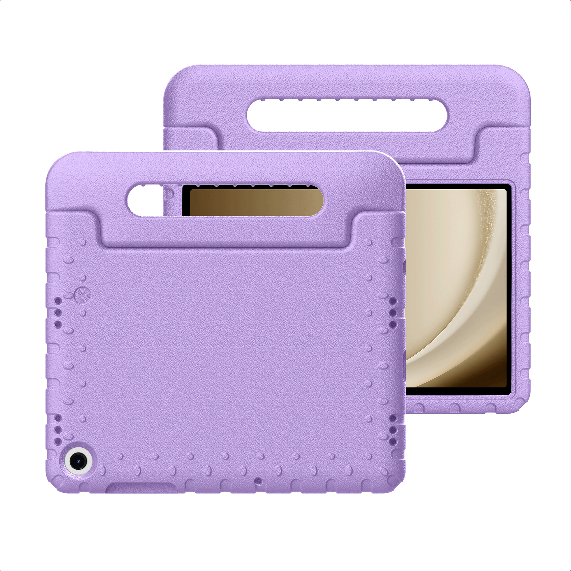 imoshion Schutzhülle mit Handgriff kindersicher für das Samsung Galaxy Tab A11 Plus / A9 Plus - Lila
