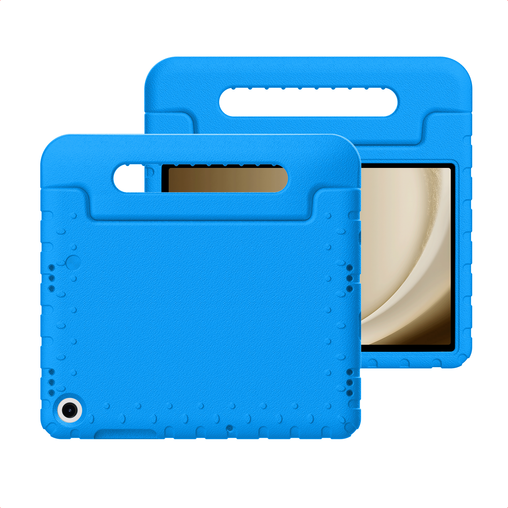 imoshion Schutzhülle mit Handgriff kindersicher für das Samsung Galaxy Tab A11 Plus / A9 Plus - Blau