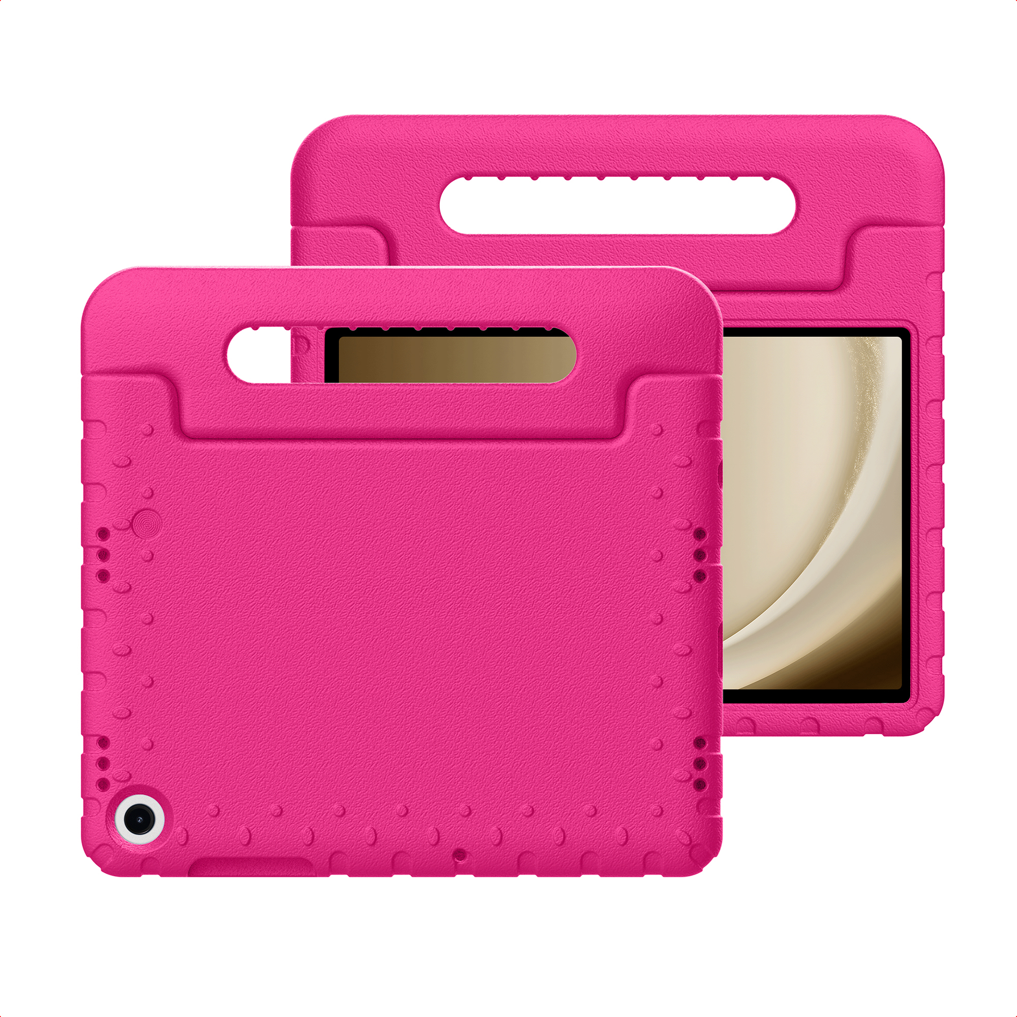 imoshion Schutzhülle mit Handgriff kindersicher für das Samsung Galaxy Tab A11 Plus / A9 Plus - Rosa