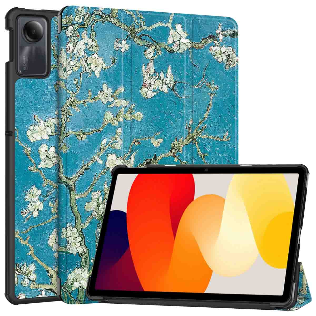 imoshion Design Trifold Klaphülle für das Xiaomi Redmi Pad SE - Green Plant