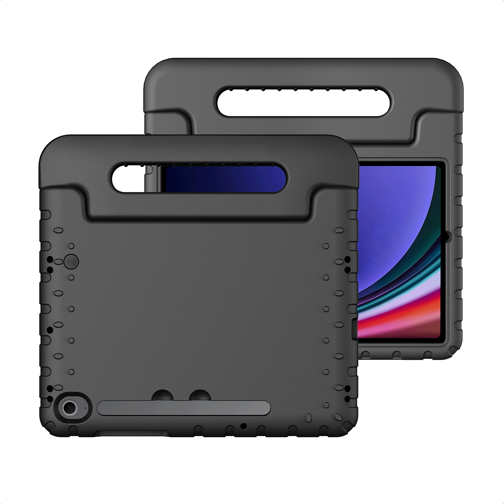 imoshion Schutzhülle mit Handgriff kindersicher für das Samsung Galaxy Tab S11 / S9 11.0 Zoll / S10 Lite / S10 FE / S9 FE 10.9 Zoll - Schwarz