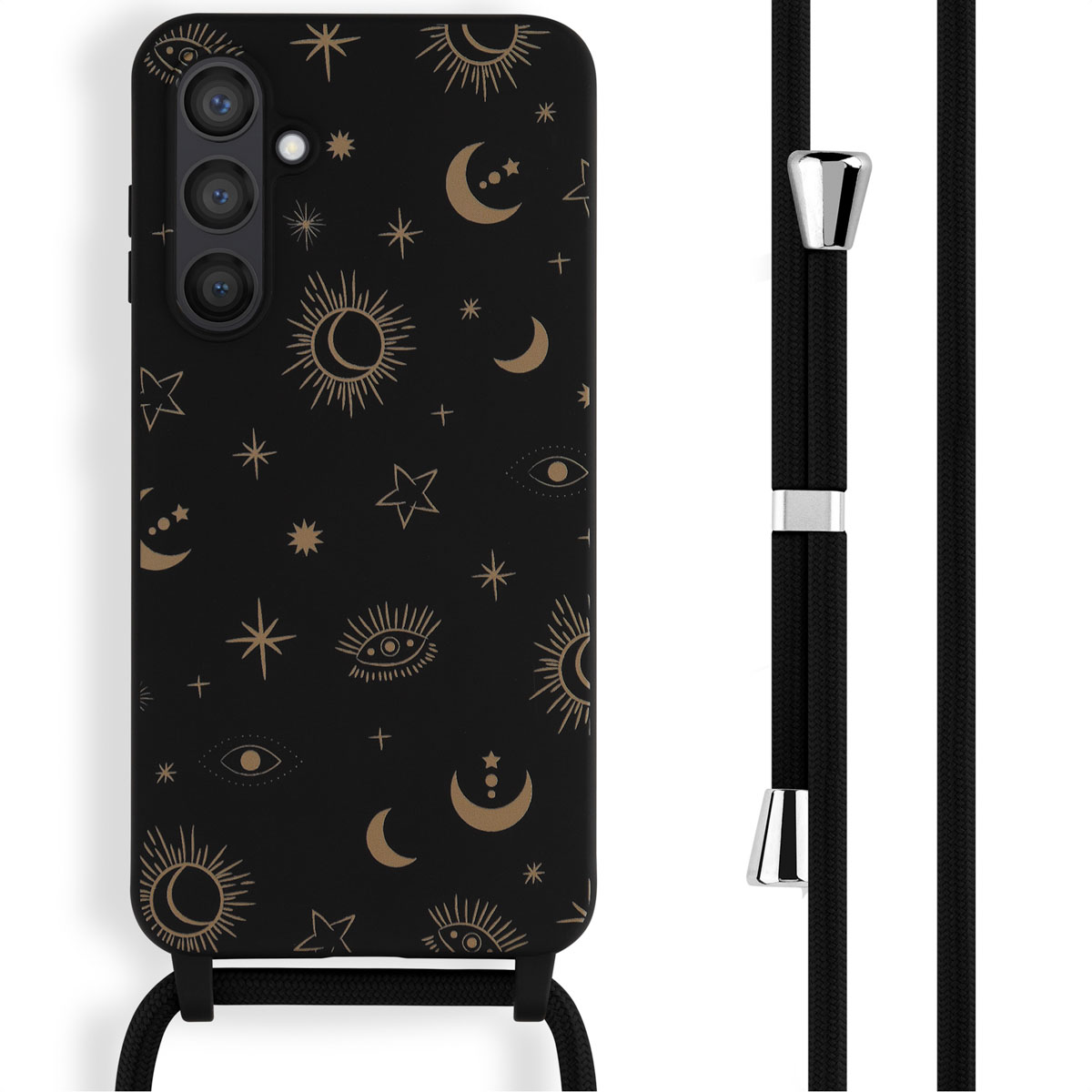 imoshion SilikonHülle design mit Band für das Samsung Galaxy S23 FE - Sky Black