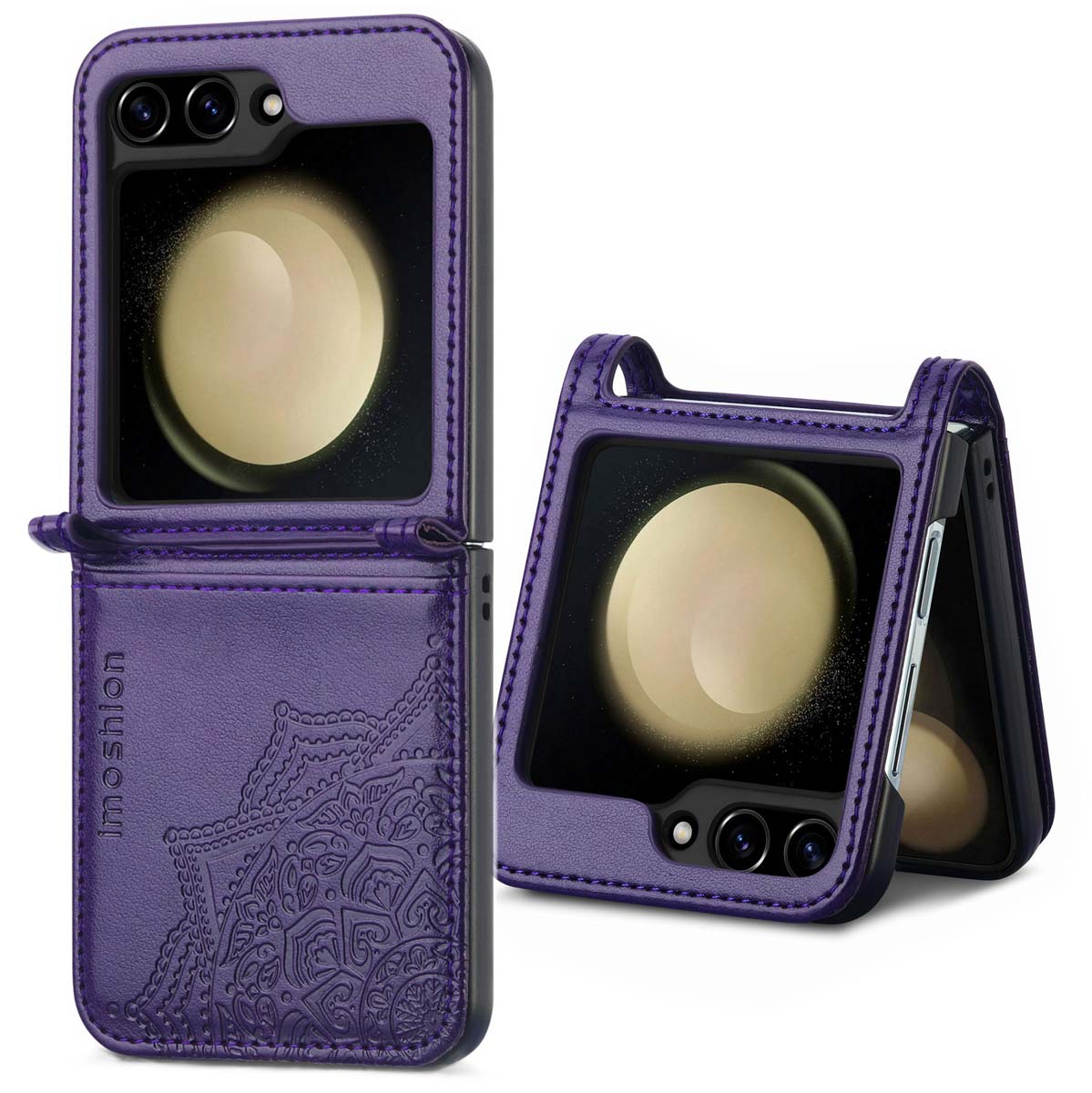 imoshion Mandala Klapphülle für das Samsung Galaxy Z Flip 5 - Violett