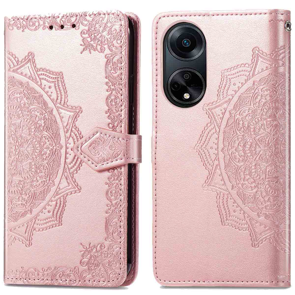 imoshion Mandala Klapphülle für das Oppo A98 - Rosé gold