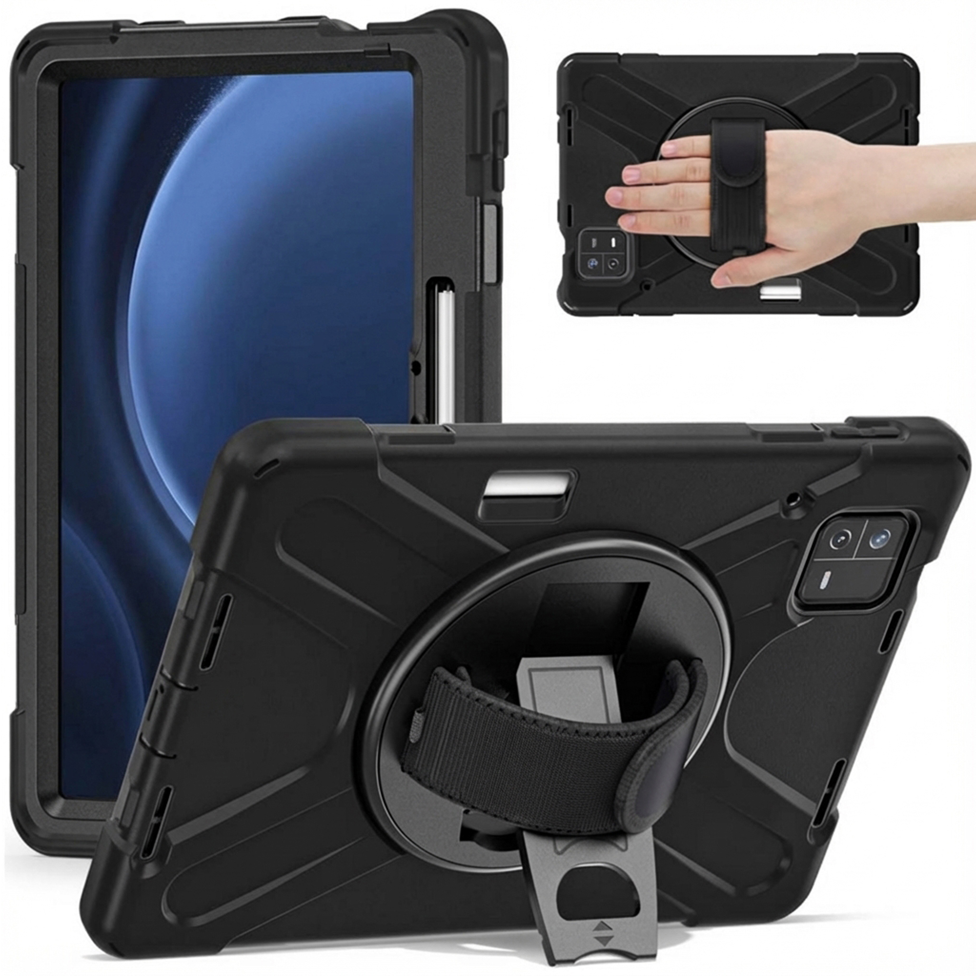 imoshion Tablet Cover mit Handriemen für das Xiaomi Pad 6 / 6 Pro - Schwarz