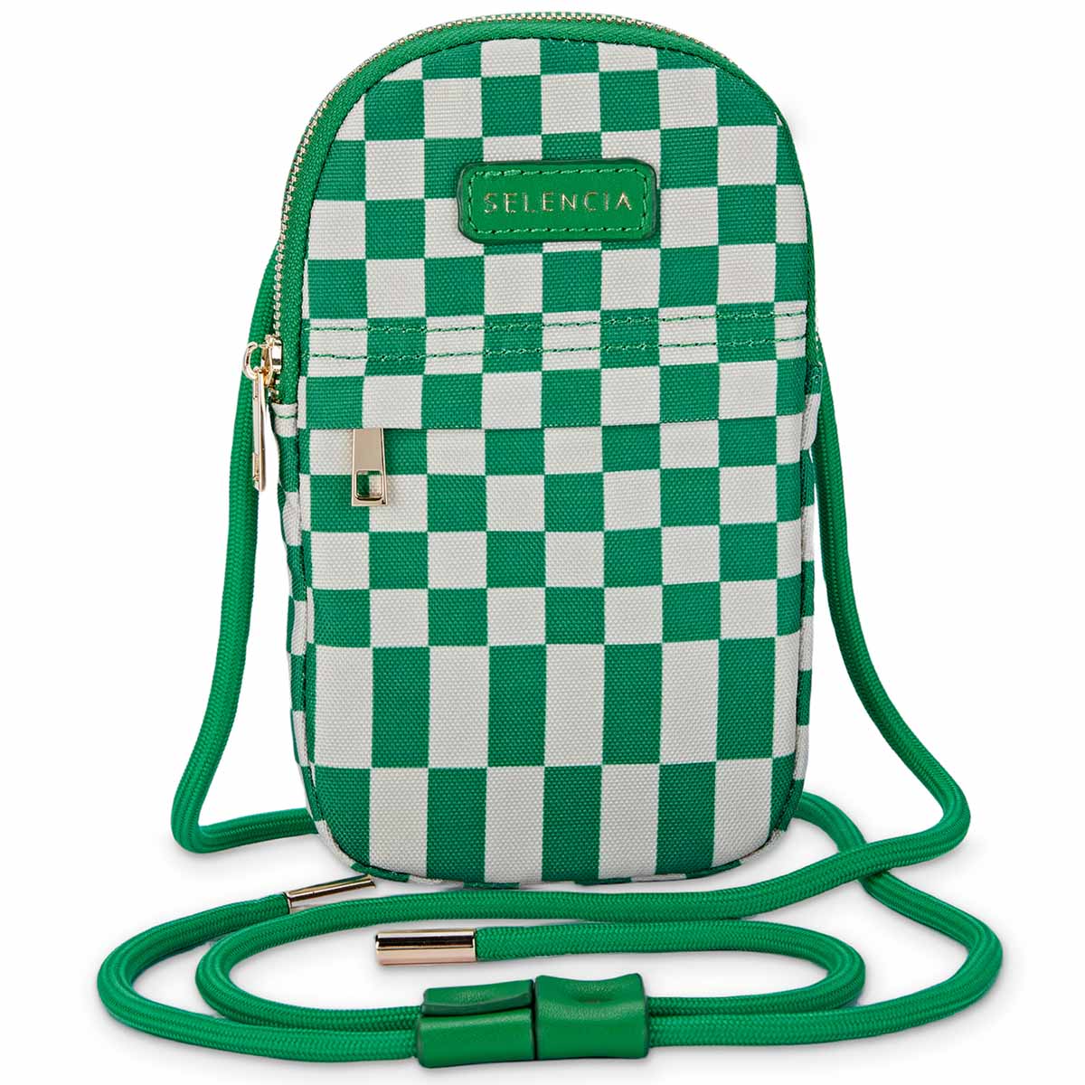 Selencia Handytasche - Checker Green