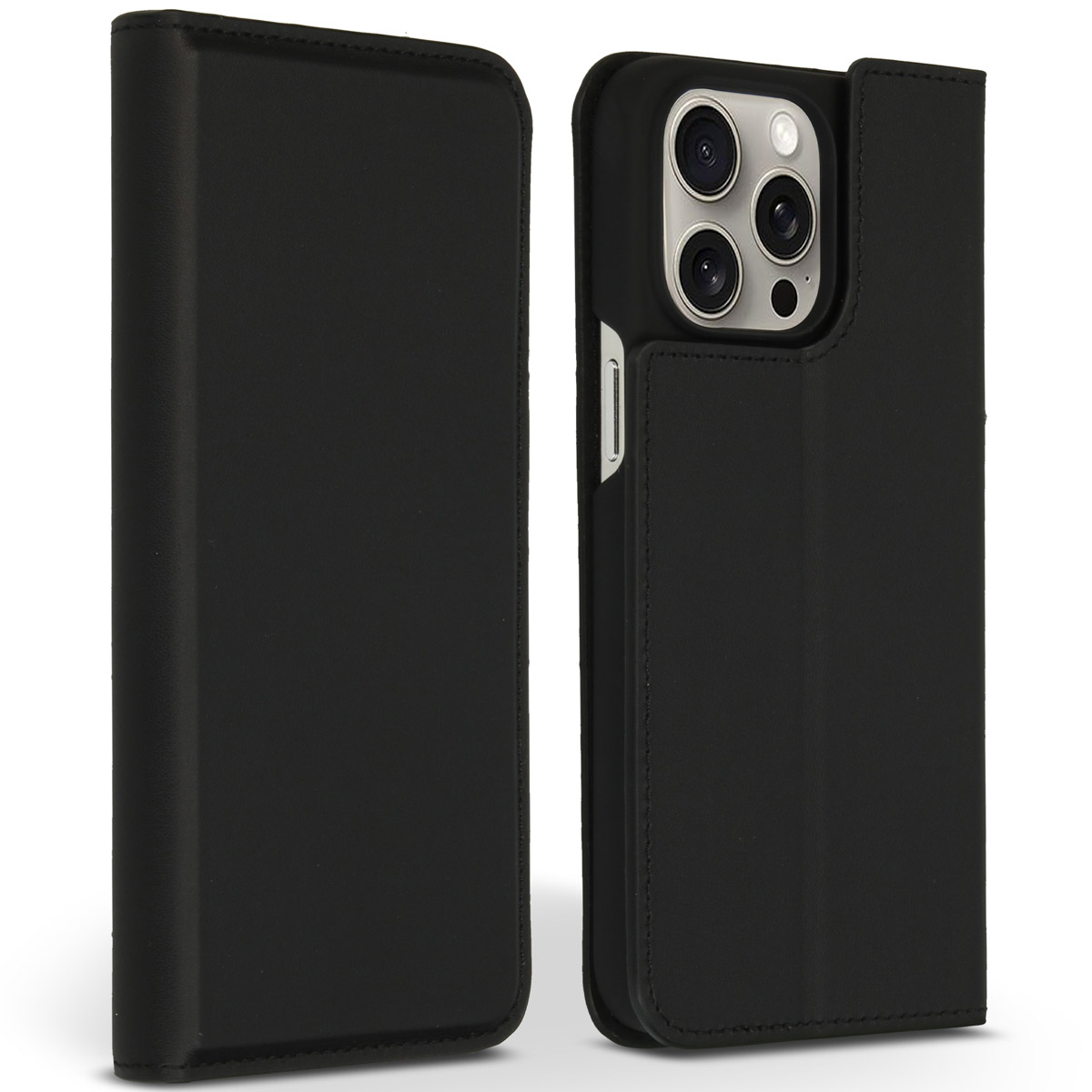 Accezz Premium Leather Slim Klapphülle für das Apple iPhone 15 Pro Max - Schwarz