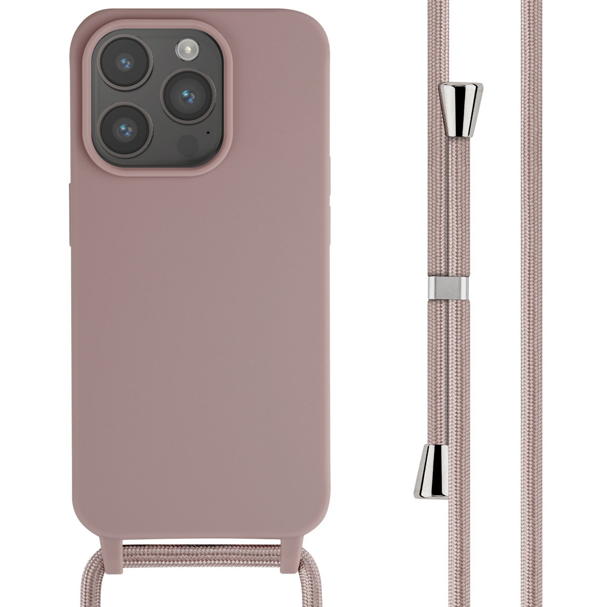imoshion SilikonHülle mit Band für das Apple iPhone 15 Pro - Sand Pink