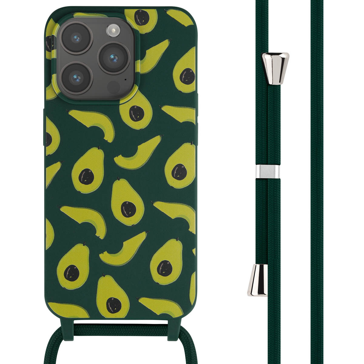 imoshion SilikonHülle design mit Band für das Apple iPhone 15 Pro - Avocado Green