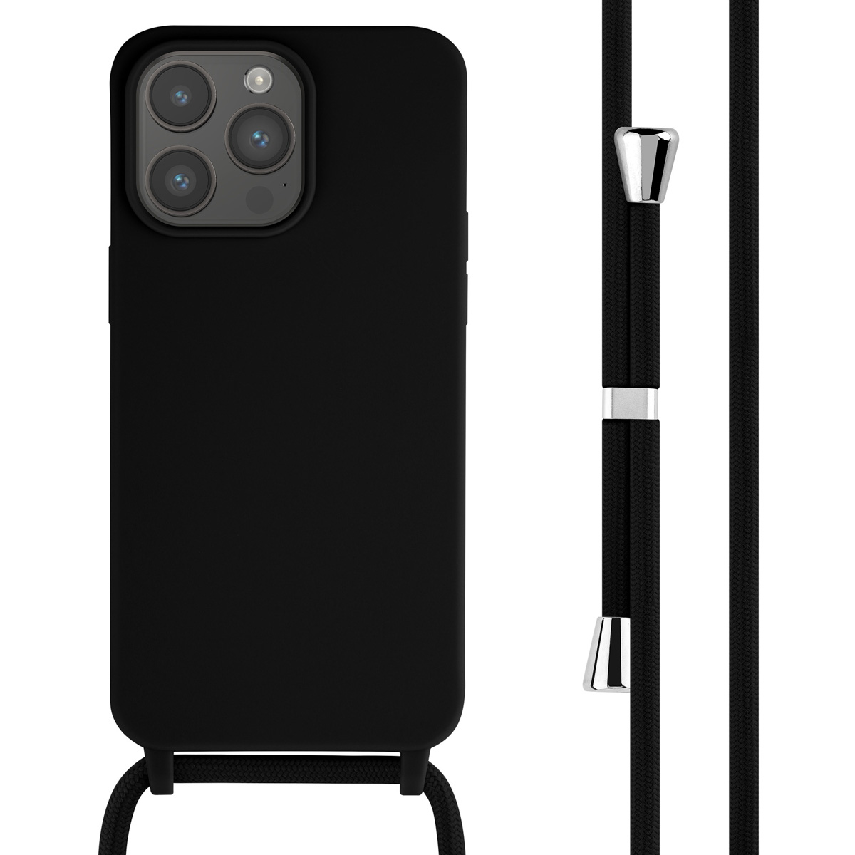 imoshion SilikonHülle mit Band für das Apple iPhone 15 Pro Max - Schwarz