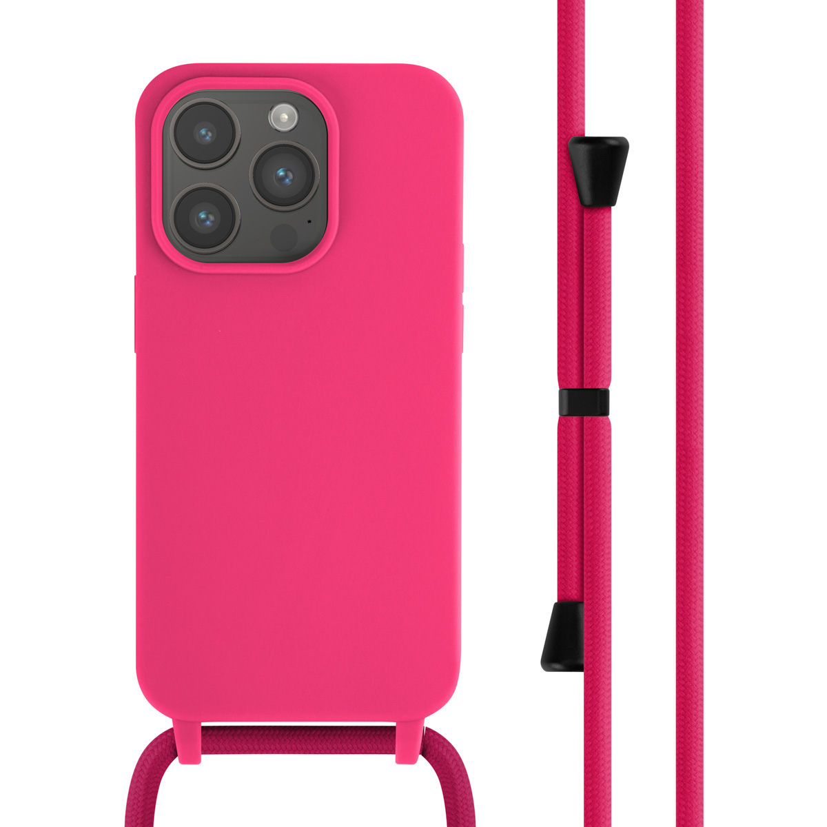 imoshion SilikonHülle mit Band für das Apple iPhone 14 Pro - Fluor Roze