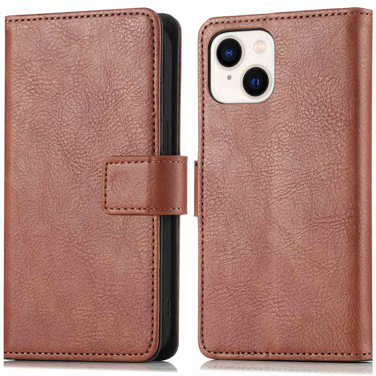 imoshion Luxuriöse Klapphülle für das Apple iPhone 15 - Braun