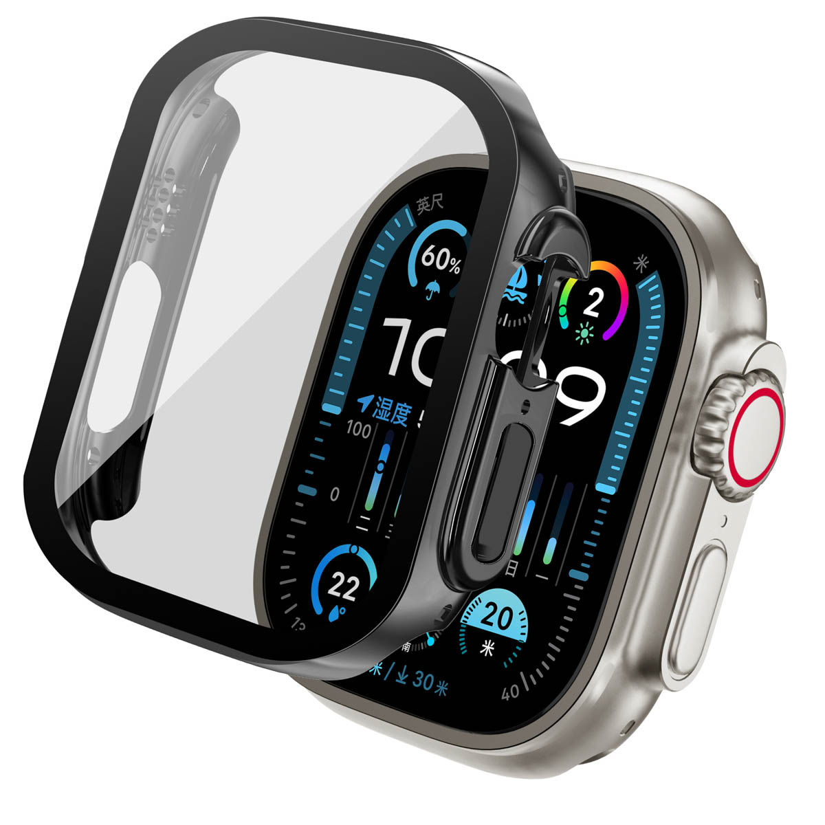 imoshion Full Cover Hard Case für das Apple Watch Ultra / Ultra 2 / Ultra 3 - 49 mm - Schwarz