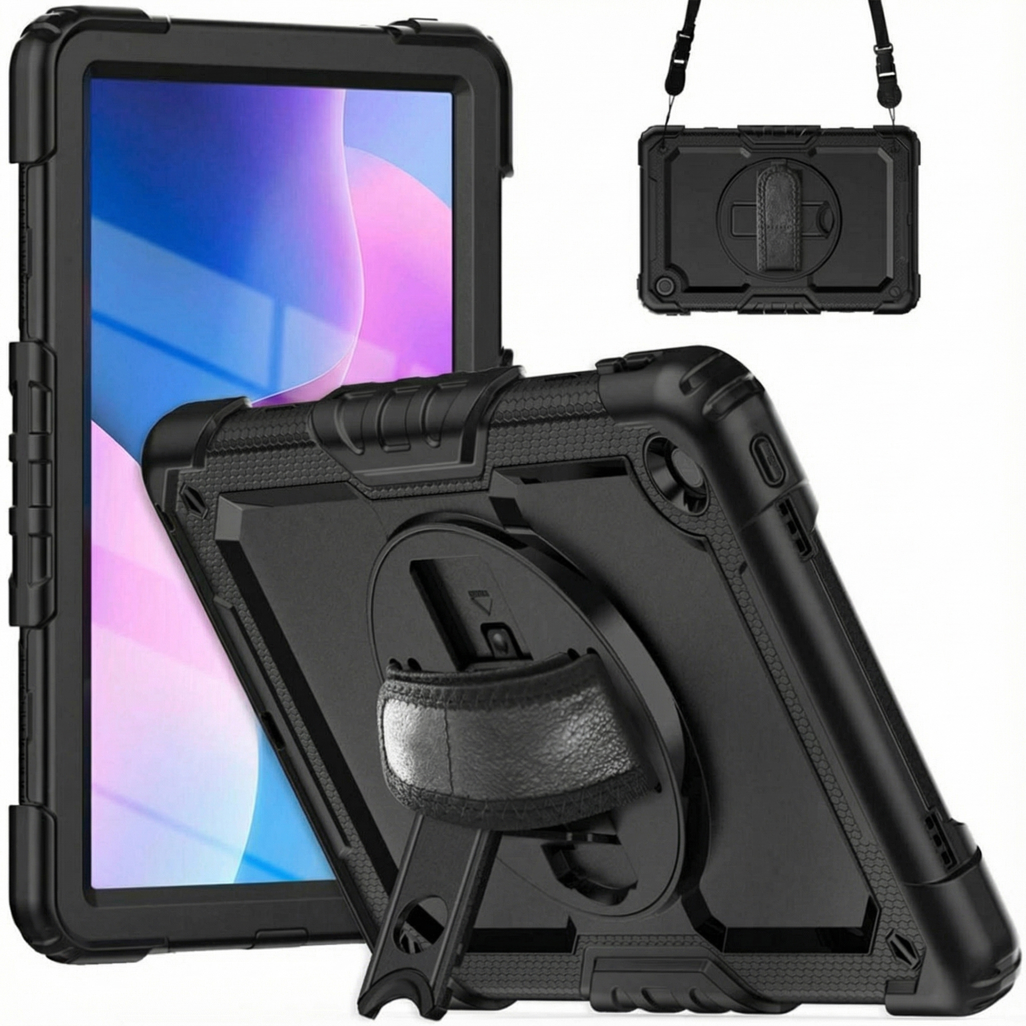 imoshion Tablet Cover mit Handriemen und Schulterriemen für das Lenovo Tab M10 Plus (3rd gen) - Schwarz
