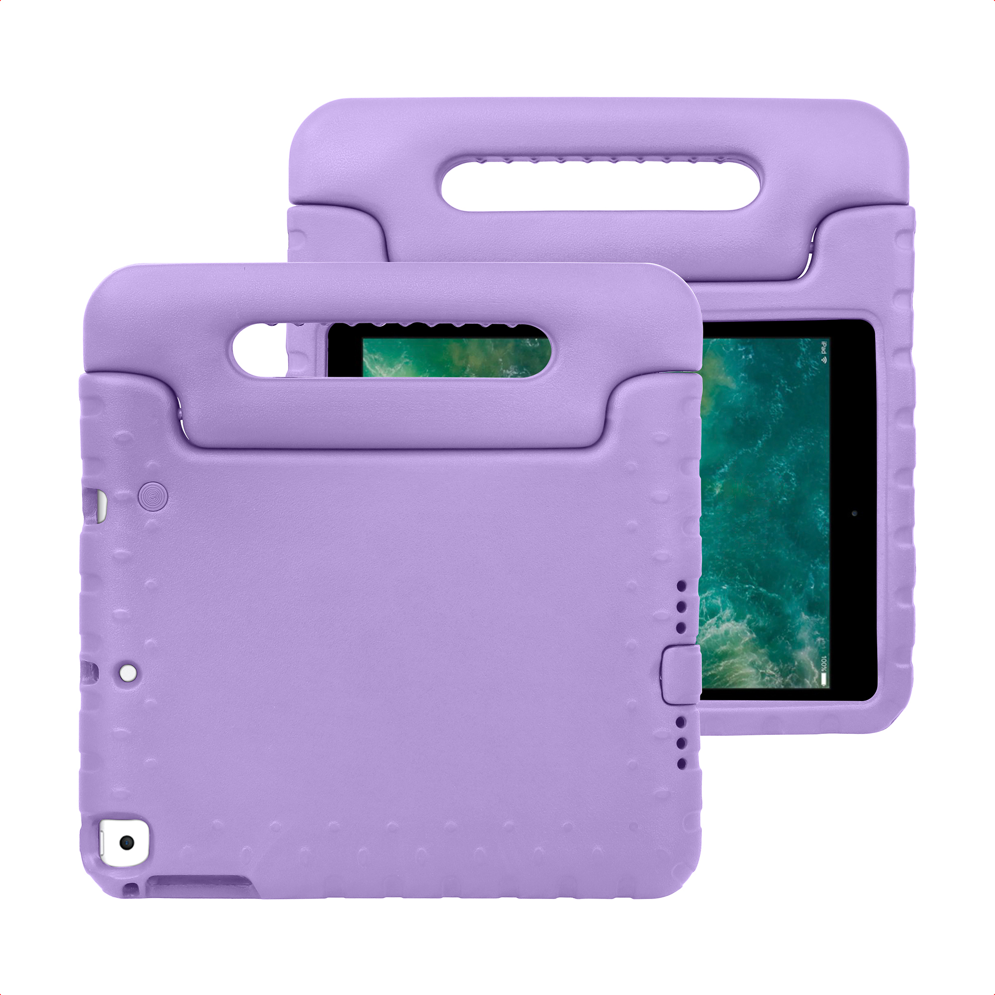 imoshion Schutzhülle mit Handgriff kindersicher für das Apple iPad 6 (2018) 9.7 Zoll / iPad 5 (2017) 9.7 Zoll - Lila
