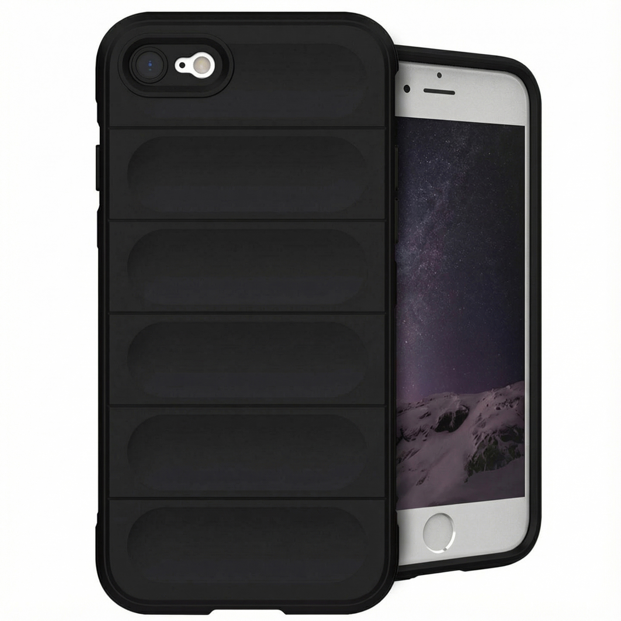 imoshion EasyGrip Backcover für das Apple iPhone SE (2022 / 2020) / 8 / 7 - Schwarz