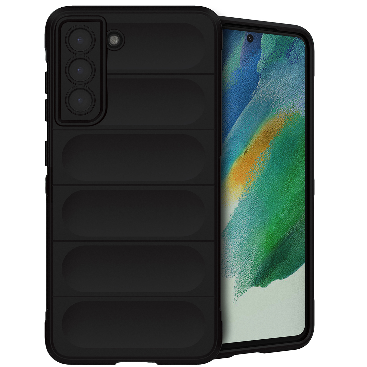 imoshion EasyGrip Backcover für das Samsung Galaxy S21 FE - Schwarz