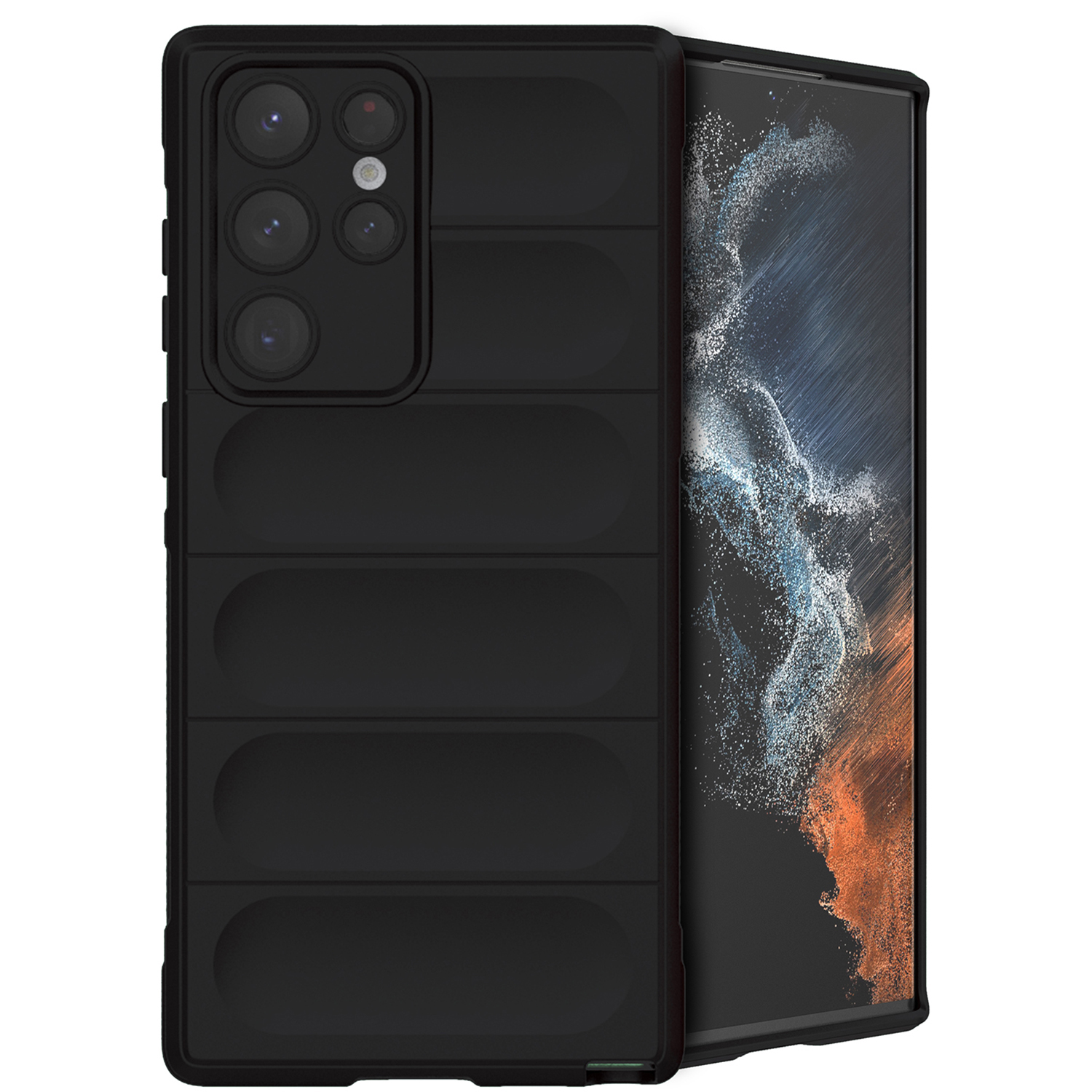 imoshion EasyGrip Backcover für das Samsung Galaxy S22 Ultra - Schwarz