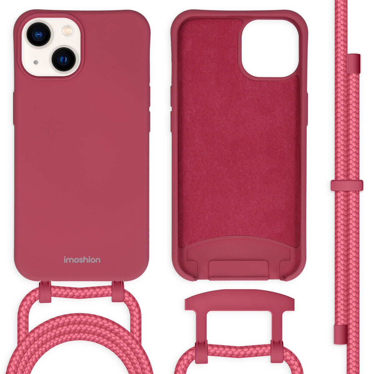 imoshion Color Backcover mit abtrennbarem Band für das Apple iPhone 14 - Red Raspberry