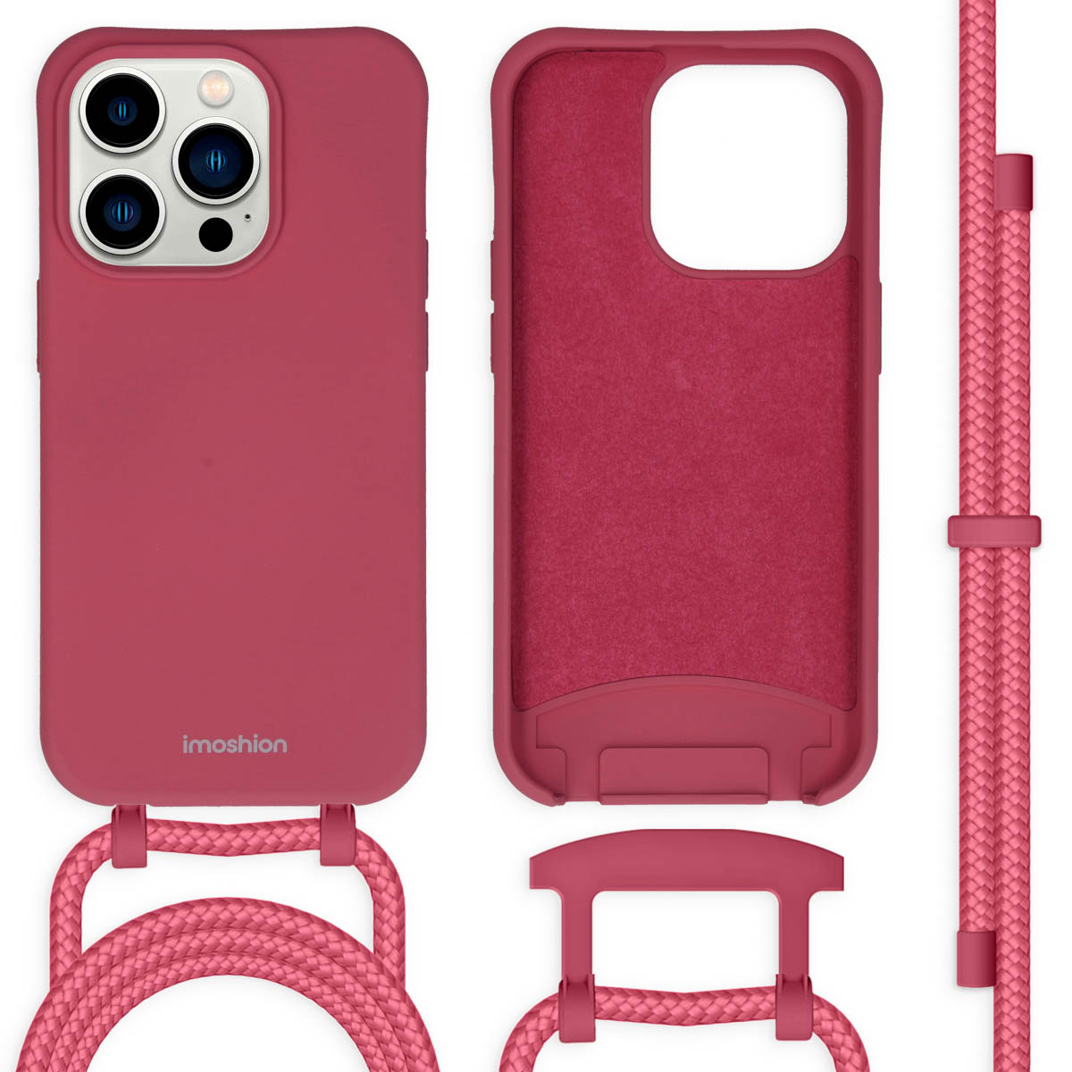 imoshion Color Backcover mit abtrennbarem Band für das Apple iPhone 14 Pro - Red Raspberry