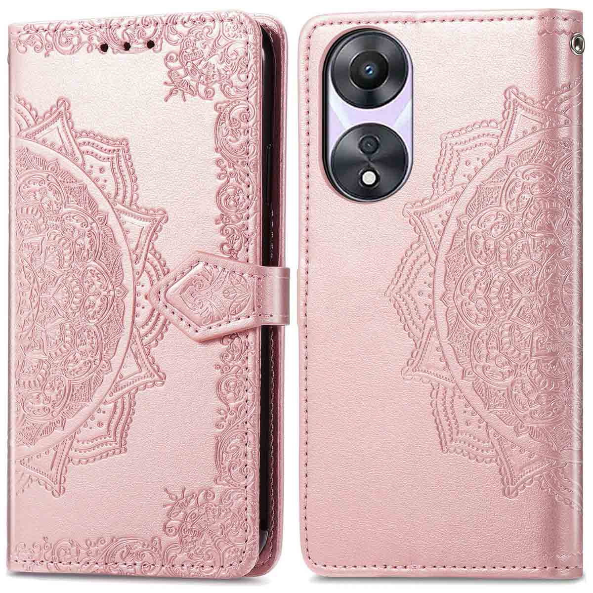 imoshion Mandala Klapphülle für das Oppo A78 (4G) - Rosé gold