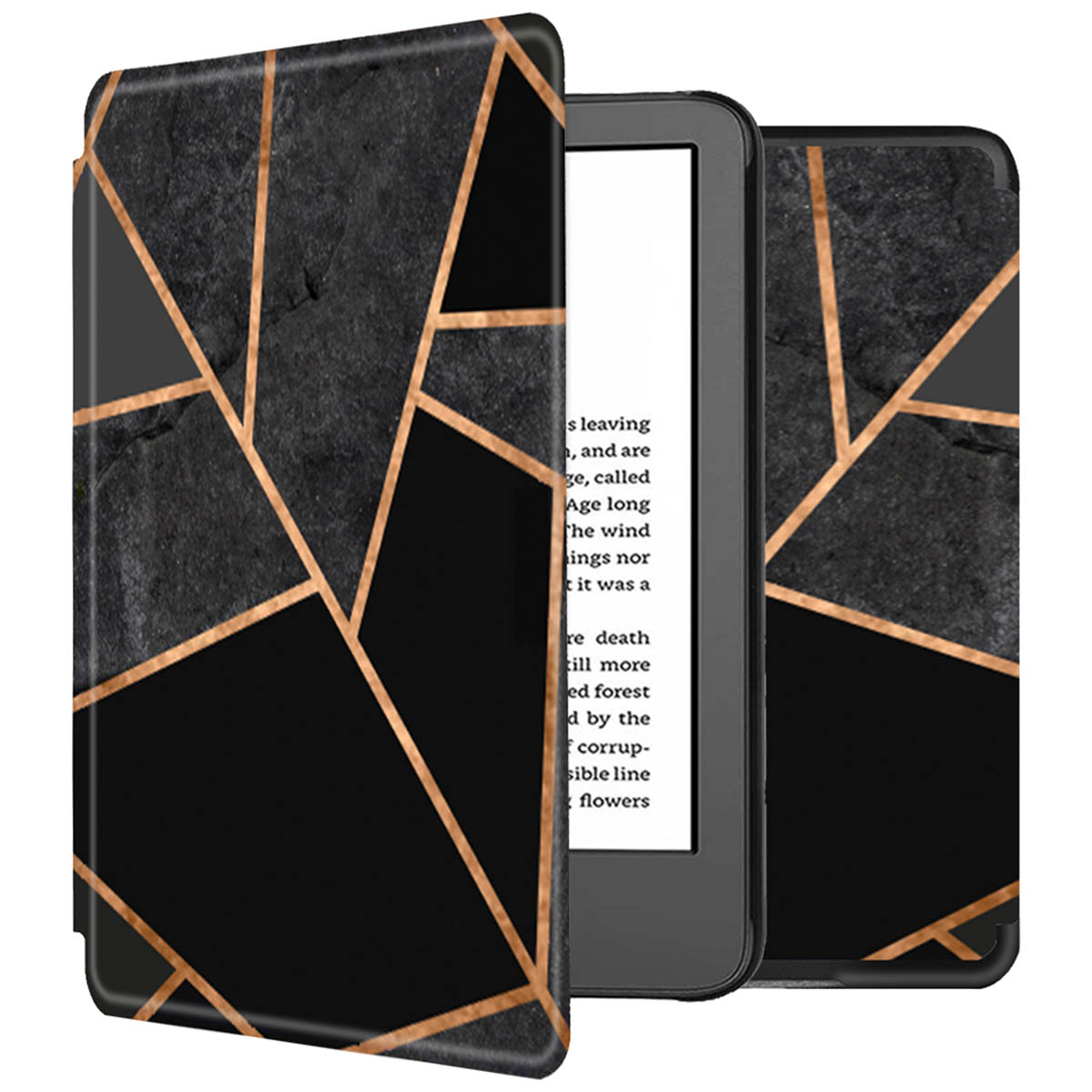 imoshion Design Slim Hard Case Klapphülle für das Amazon Kindle (2024) / Amazon Kindle (2022) 11th gen - Black Graphic