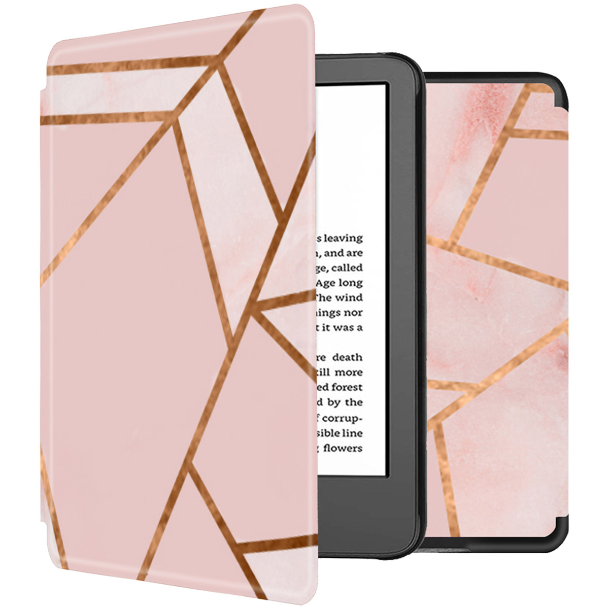 imoshion Design Slim Hard Case Klapphülle für das Amazon Kindle (2024) / Amazon Kindle (2022) 11th gen - Pink Graphic