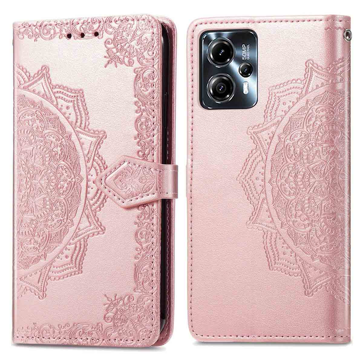 imoshion Mandala Klapphülle für das Motorola Moto G13 / G23 - Rosé gold