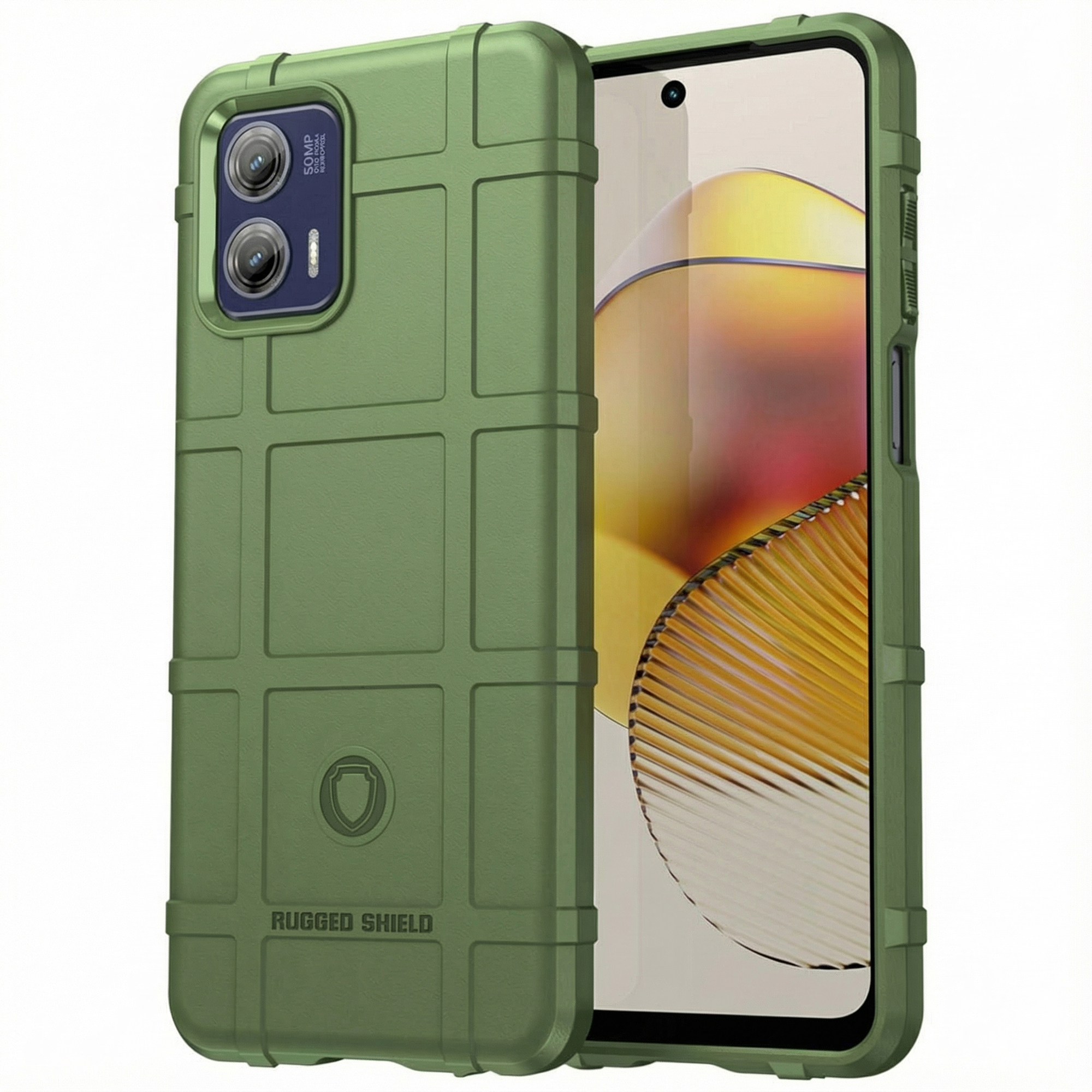 imoshion Rugged Shield Backcover für das Motorola Moto G73 - Dunkelgrün