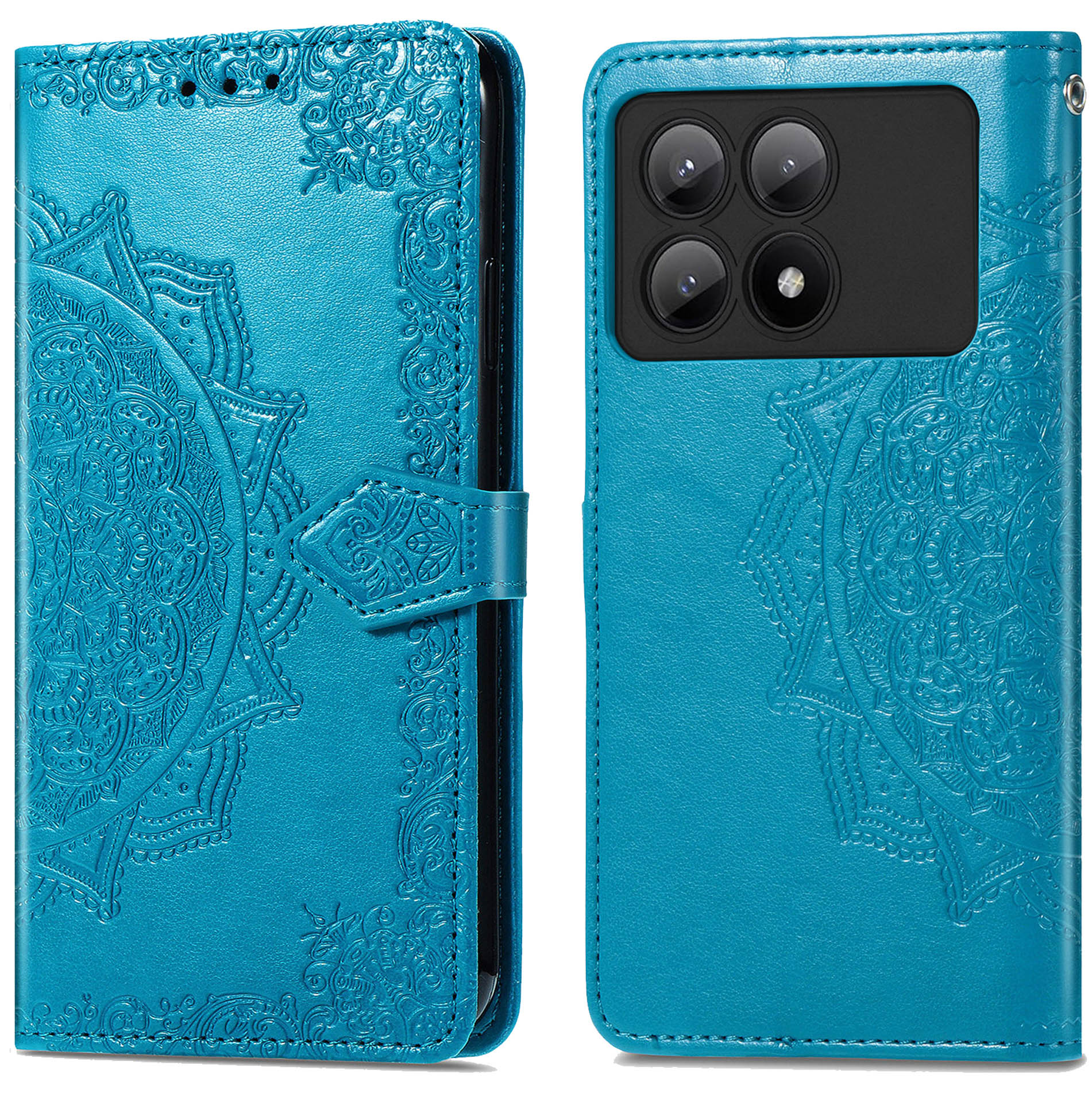 imoshion Mandala Klapphülle für das Xiaomi Poco X6 Pro - Türkis