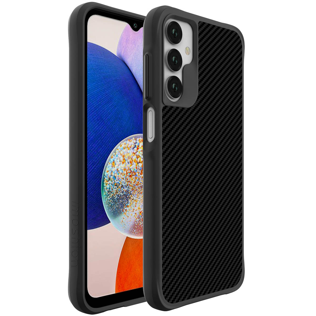 imoshion Rugged Hybrid Carbon Case für das Samsung Galaxy A15 (5G/4G) - Schwarz