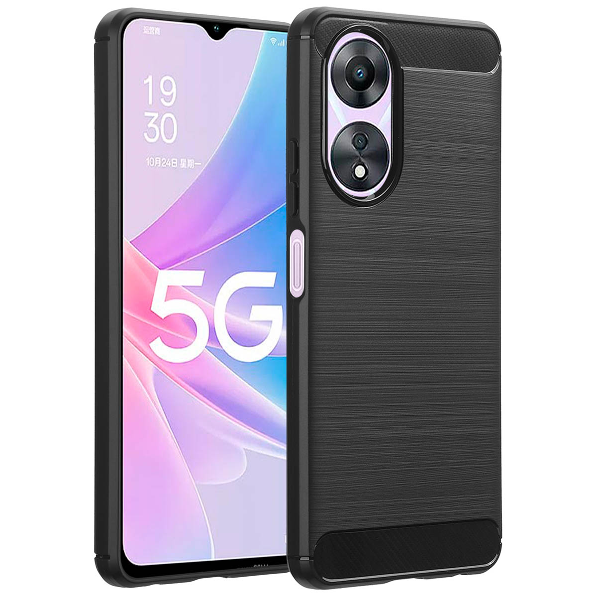 imoshion Brushed Back Cover für das Oppo A58 - Schwarz