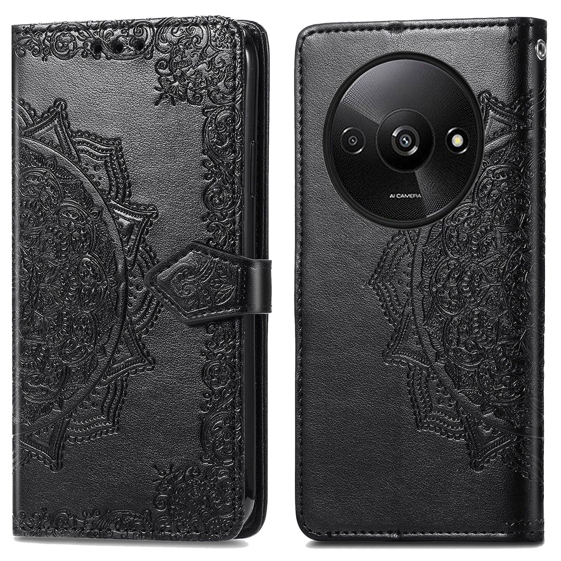 imoshion Mandala Klapphülle für das Xiaomi Redmi A3 - Schwarz