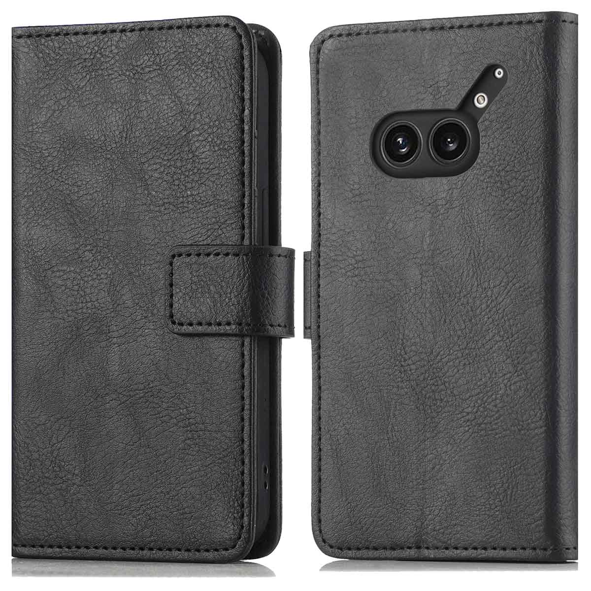 imoshion Luxuriöse Klapphülle für das Nothing Phone (2a) / (2a) Plus - Schwarz