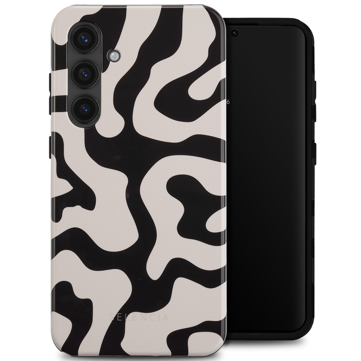Selencia Vivid Back Cover für das Samsung Galaxy S24 - Art Wave Black