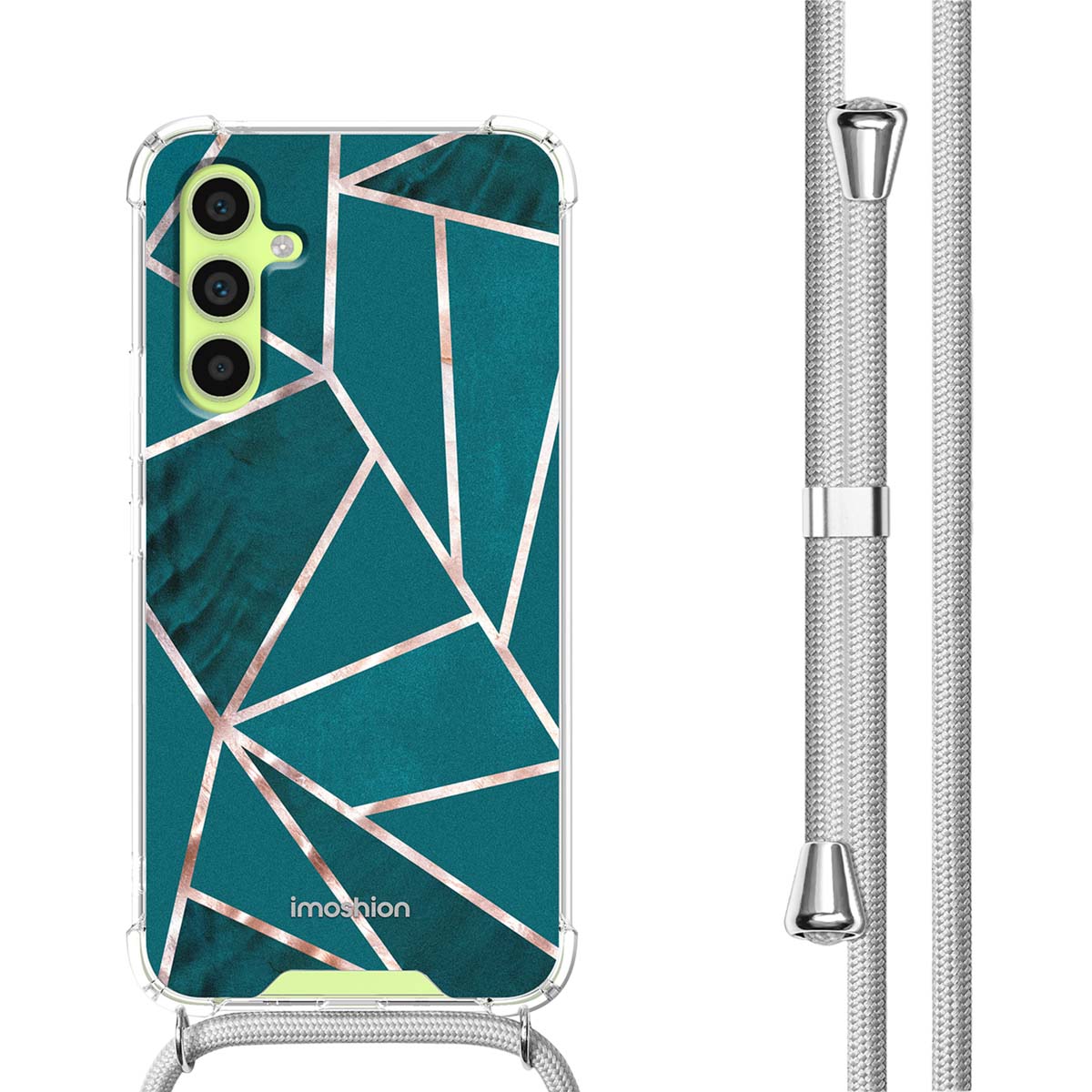 imoshion Design Hülle mit Band für das Samsung Galaxy A34 (5G) - Petrol Green Graphic