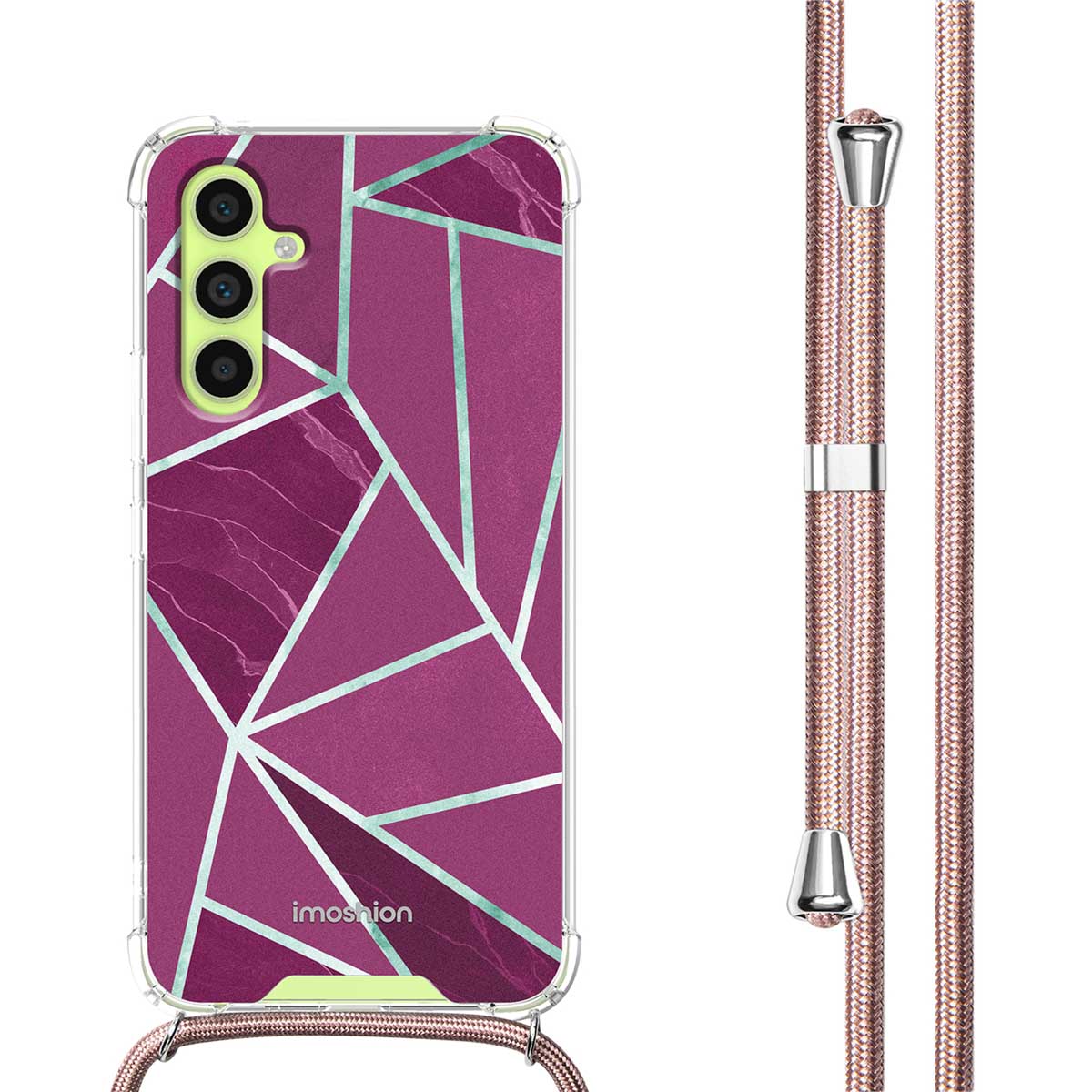 imoshion Design Hülle mit Band für das Samsung Galaxy A34 (5G) - Bordeaux Graphic