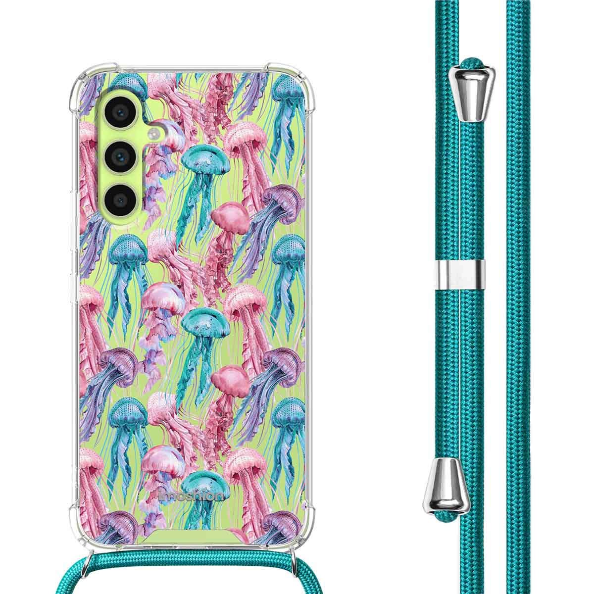 imoshion Design Hülle mit Band für das Samsung Galaxy A34 (5G) - Jellyfish Watercolor