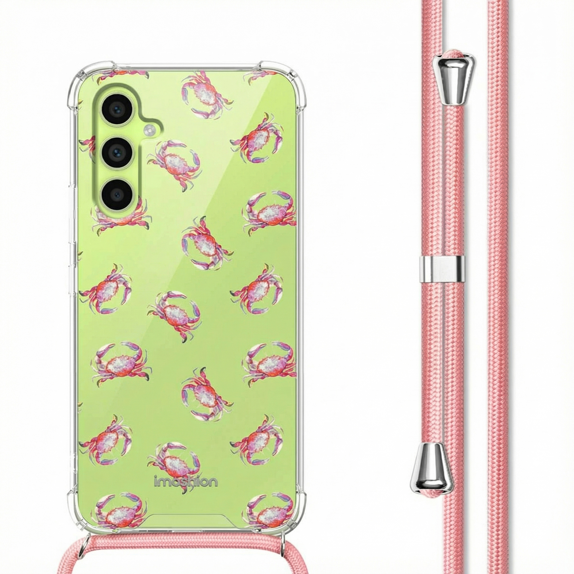 imoshion Design Hülle mit Band für das Samsung Galaxy A34 (5G) - Crab Watercolor